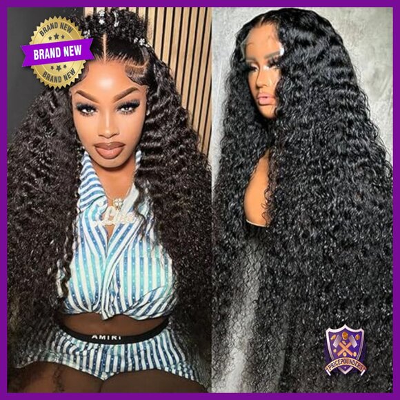 13x6 Deep Wave Lace Front Wig Virgin Human Hair Pre Plucked